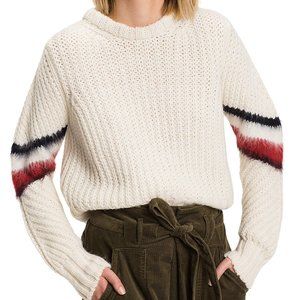 Tommy Hilfiger Alpaca Cropped Stripe Sweater
